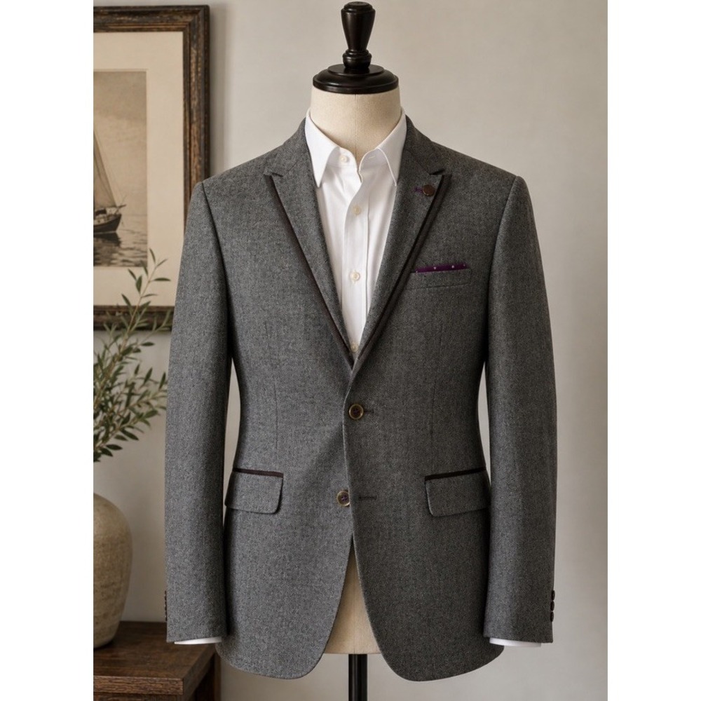 TED BAKER Mens Wool Blazer Sport Coat Casual Jacket Size 3 Medium 38R MINT Lined